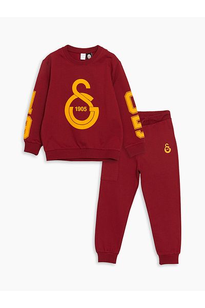 LC Waikiki Crew Neck Printed Boys Sweatshirt and Tracksuit Bottom 2-Piece