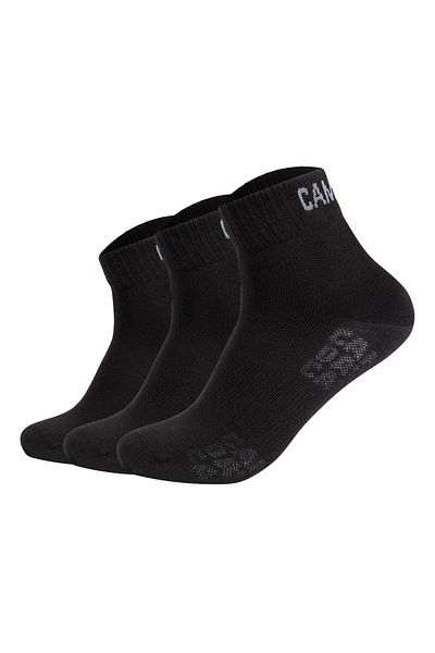 Camp David Herren-Quartersocken, 3er-Pack - Action-Mesh Cotton Quarter 3P, Logo