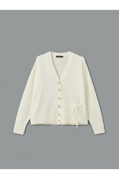 LC Waikiki Lcw Modest V-Neck Women's Knitwear Cardigan