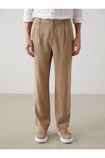 LC Waikiki Мъжки панталон от ленена смес LCW Vision Standard Fit