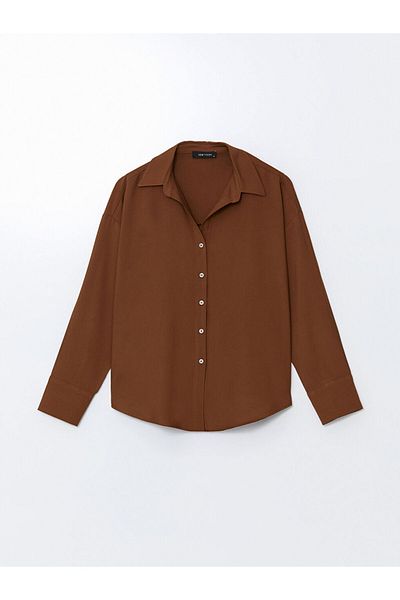LC Waikiki Γυναικείο πουκάμισο Oversize Poplin S5L013Z8NVY