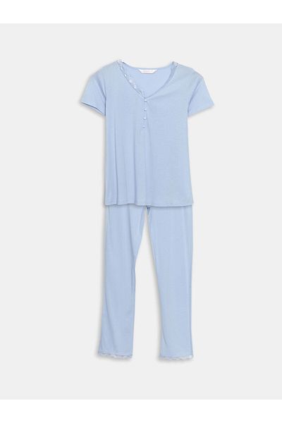 LC Waikiki Set de pijamale de maternitate Lcw Dream cu decolteu în V