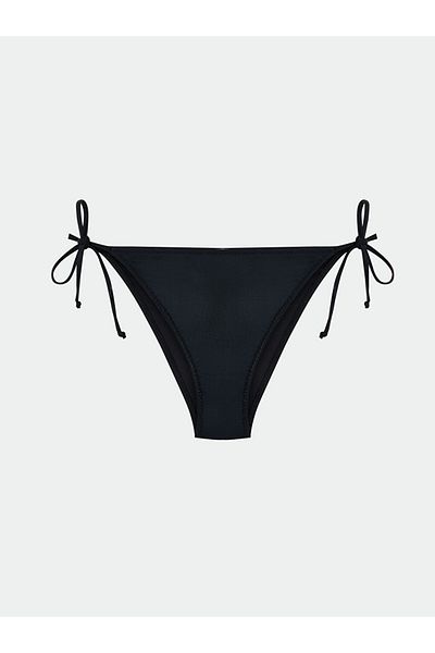 LC Waikiki Black Plain Tie Detailed Women's Bikini Bottom