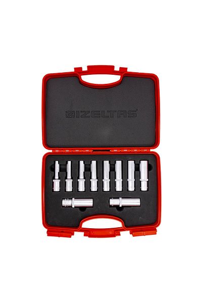 Marka İzeltaş 1108006010 1/2'' Deep Socket Set 10 Piece Set
