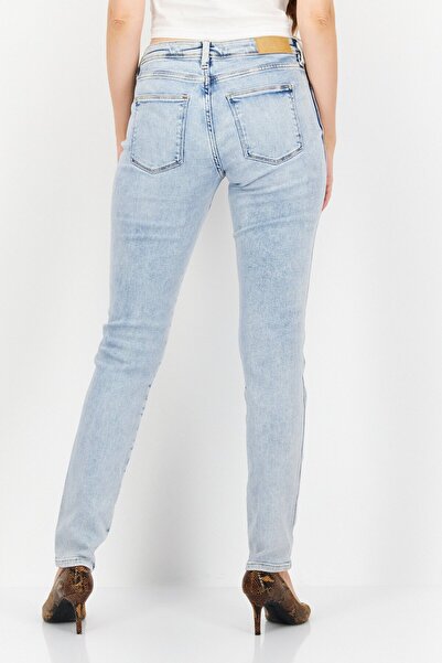 Esprit Women Slim Fit Plain Strethable Denim, Light Blue