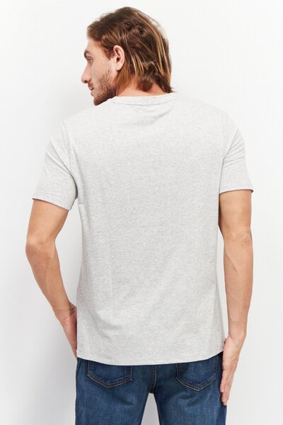 Kenneth Cole Men Crew Neck Short Sleeve Heather T-Shirt, Grey