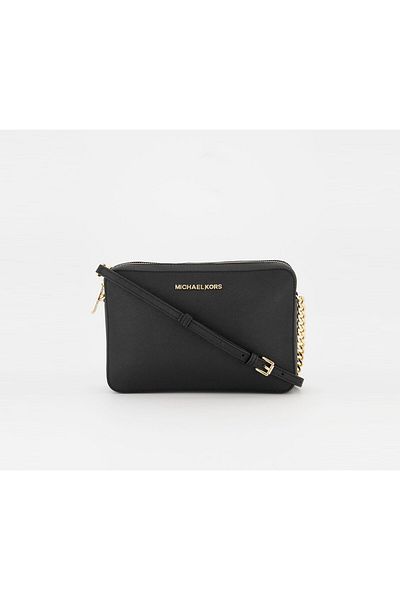 Michael Kors Women Leather Crossbody Bag, Black