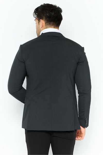 Tommy Hilfiger Men Regular Fit Solid Formal Blazer, Black
