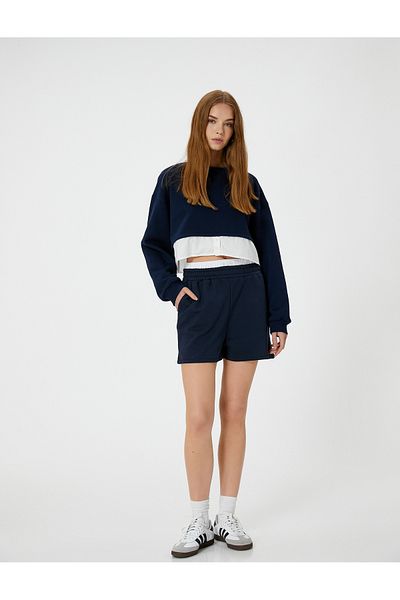 Koton Pantaloni scurti mini cu talie înaltă și buzunare - Potrivire confortabilă