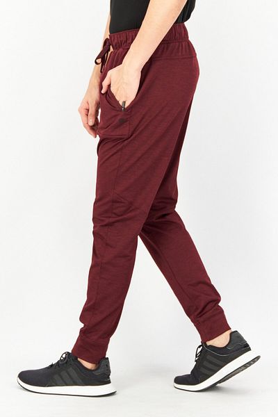 gaiam Men Regular Fit Plain Heather Pants, Maroon