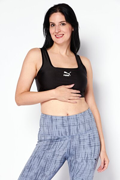 Puma Women Tight Fit Brand Logo Sport Bra, Black