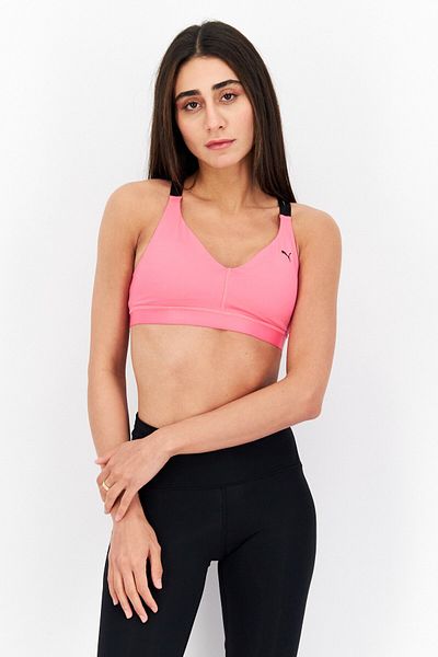 Puma Women Low Impact Elite Strappy Sports Bra, Pink