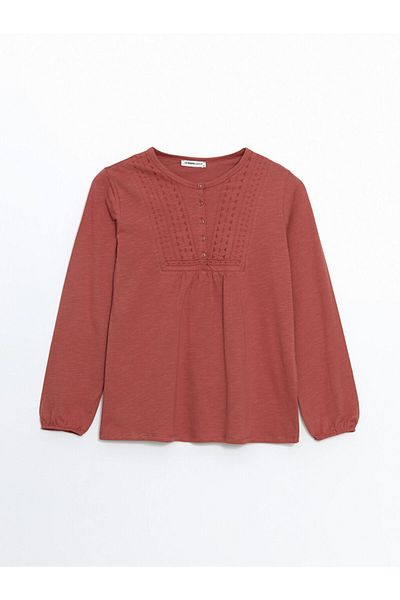 LC Waikiki Lcw Grace Crew Neck Embroidered Women's Blouse