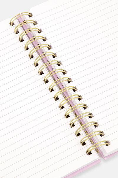 Paperbuzz دفتر ملاحظات حلزوني من سوق الزهور، مجموعة أرجوانية