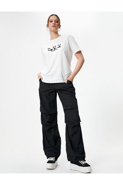 Koton Panda Printed T-Shirt Short Sleeve Crew Neck Cotton