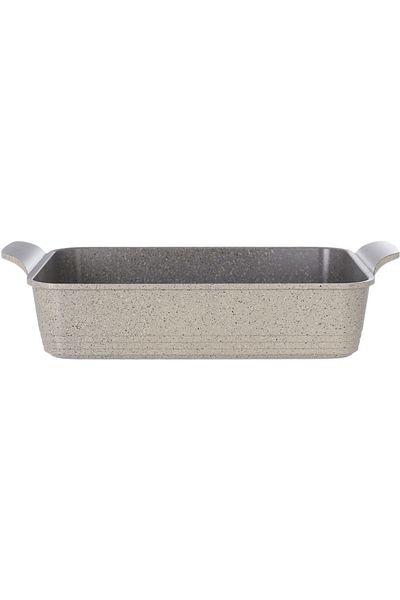 NEOFLAM ,Rectangular Ovenware,Small,38*20cm,double integrated handle,Warm Marble Color.