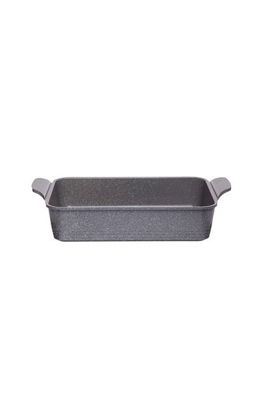 NEOFLAM ,Rectangular Ovenware,Small,38*20cm,double integrated handle,Gray Marble Color.