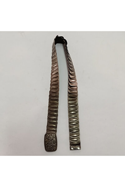 AĞIRSOY Elastic Women's Belt, Metal Sequin, Vintage Shortest 70 Cm, Longest 90 cm