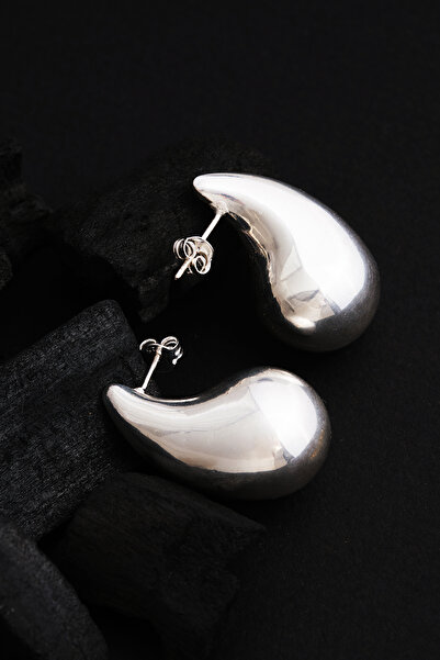 OSMANLI GÜMÜŞ Kadın Gümüş Küpe - Gözyaşı Damla Model 925 Ayar Gümüş Kadın Küpe