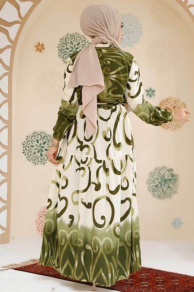 Neva Style Rochie hijab cu model kaki - 10208HK