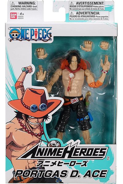 BANDAI Anime Heroes One Piece Portgas D Ace 6.5-Inches