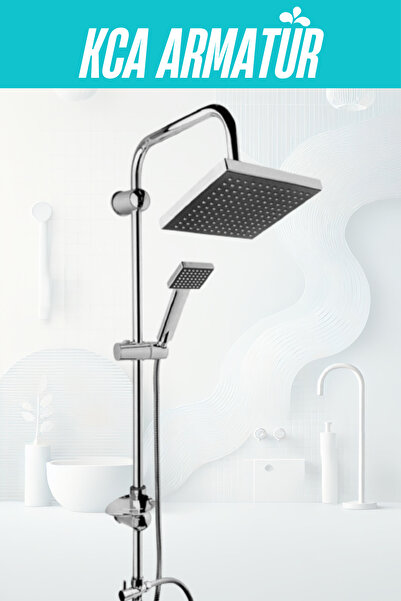KCA ARMATÜR Kca Krom Robot Yağmurlama Tepe Robot Duş Seti Yerli Üretim