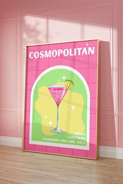 Vinca Prints Kokteyl Poster Seti Estetik Duvar Posteri Estetik Ev Dekoru Kokt...