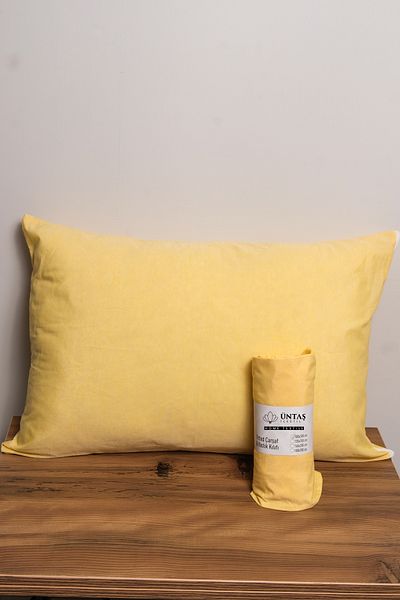 üntaş Life Single Yellow Fitted Sheet +1 Pillowcase