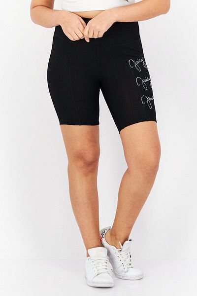 Juicy Couture شورت بايكر نسائي ضيق، أسود