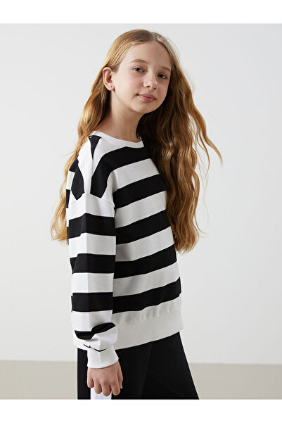 LC Waikiki Χοντρό φούτερ για κορίτσια με λαιμόκοψη - W4bb72z4