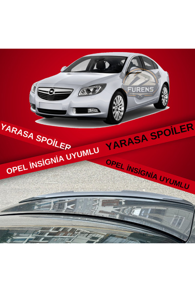 Furens Opel Insignia  Uyumlu Bagaj Üstü Yarasa Spoiler Bagaj Çıtası Piano Black