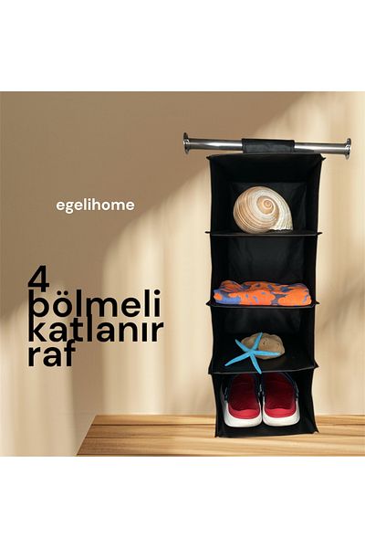 egelihome Folding 4-Compartment Shelf Egelihome with Difference