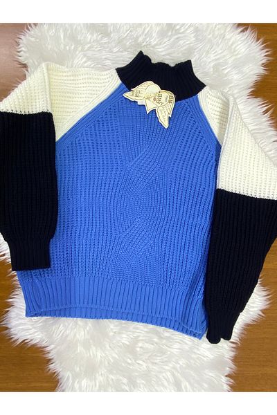 skycott copil de sex feminin mânecă balon 3 pulover bloc de culoare