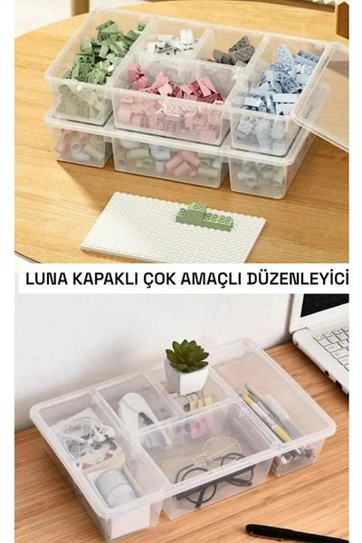 Bayev Set organizator de jucării din 3 piese - 2 bucăți Luna 1 bucată Organizator de mărgele cu 18 compartimente
