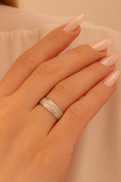 OSMANLI GÜMÜŞ Kadın Gümüş Yüzük - Pırlanta Zirkon Taşlı Rodyum Kaplama Kadın ...