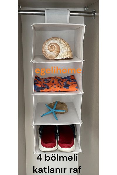 egelihome Folding 4-Compartment Shelf Egelihome with Difference