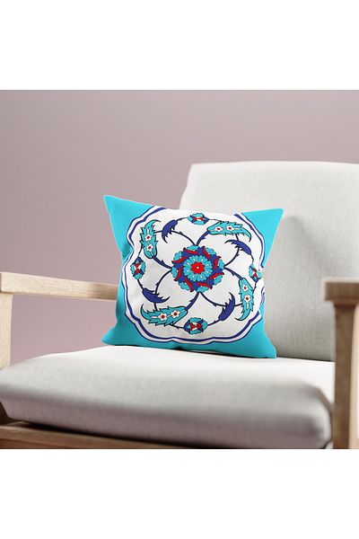Filamente Ramadan Patterned Double Sided Digital Printed Throw Pillow Cover - Ramadan