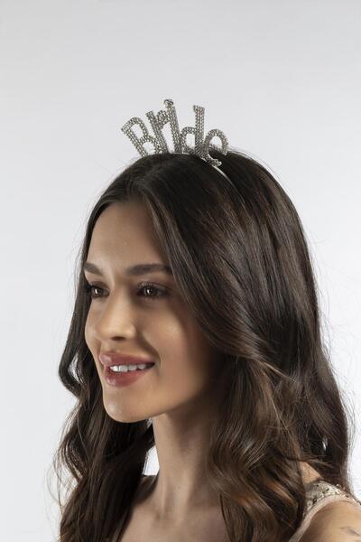 HEVISS تاج الزفاف فضي فضي - العروس