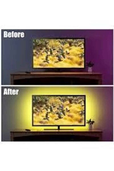 LEDONLİNE 65 İNÇ 165 EKRAN GÜNIŞIĞI RENK  TV ARKASI 5 V USB Lİ ŞERİT LED