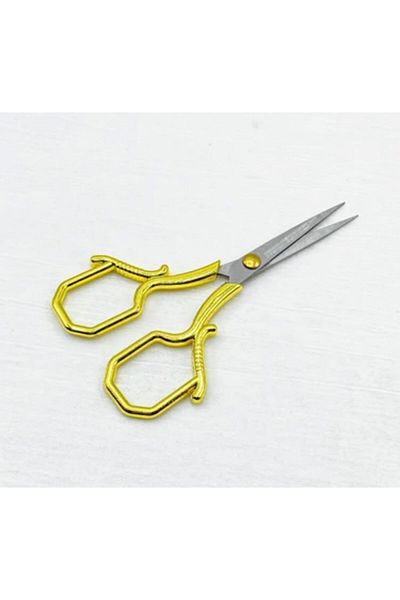 OZN AKSESUAR Ribbon Opening Embroidered Scissors for Special Occasions - Promise Engagement, Gold Color