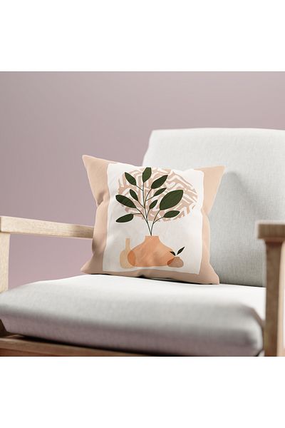 Filamente Ramadan Patterned Double Sided Digital Printed Throw Pillow Cover - Ramadan