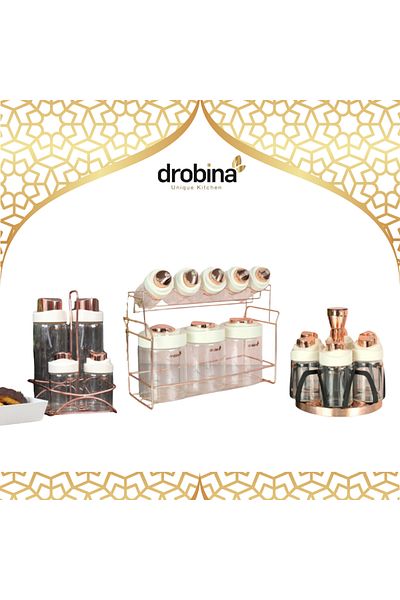 drobina Set of spice boxes, lubricants and salts cream