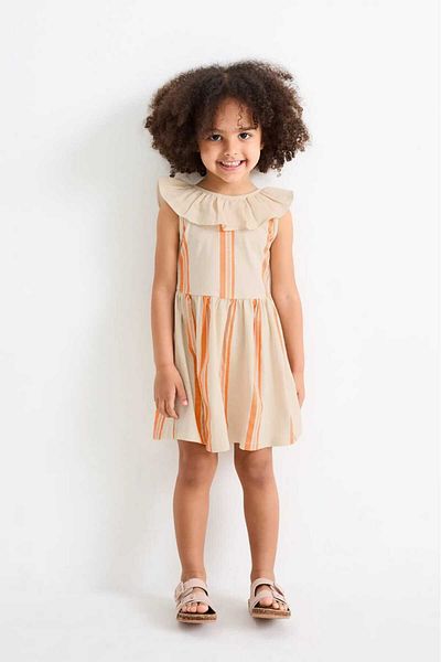 Hzmis Ριγέ Baby Collar Gilet για κορίτσι