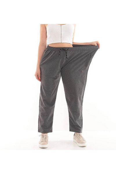 yg ydn giyim Unisex Antracit Culoare Plus Size - Pantaloni de sport cu picioare drepte