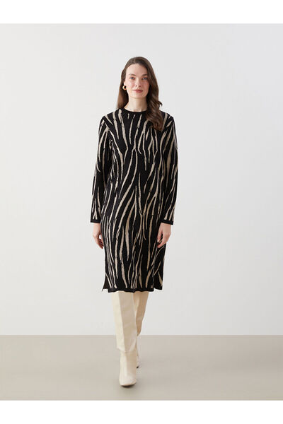 LC Waikiki Γυναικείο πλεκτό φόρεμα με λαιμόκοψη - W4EA64Z8