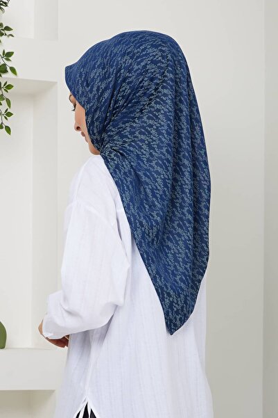 Golden Rose Памучен жакардов шал с флорални мотиви