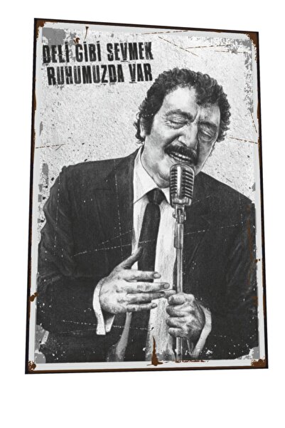 Müslüm Gürses We Have the Spirit to Love Like Crazy Retro Wooden Poster 817