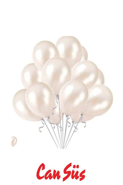 Cansüs 5" White Metallic Balloon