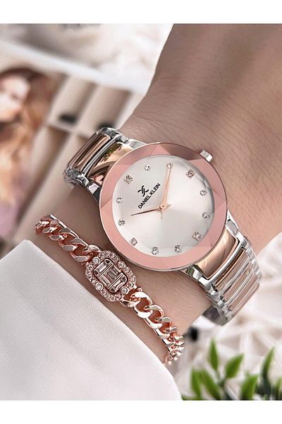 Daniel Klein Women's Watch and Bracelet with 30 Mt Water Resistant Steel Band - Bfg.10788.X8