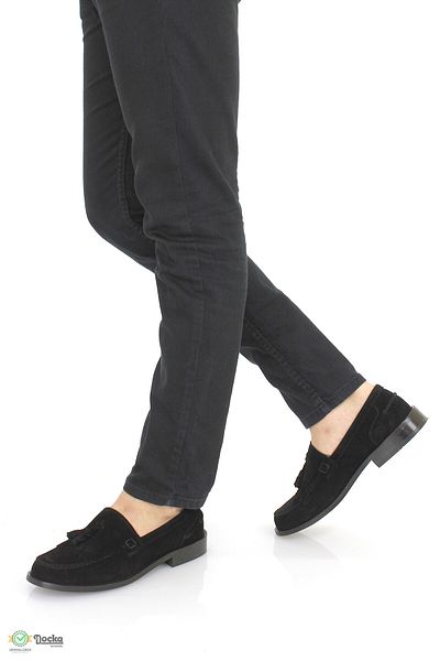 DOCKA Men's Daily Genuine Leather Neolite Sole Black Patent Leather Corcik Shoes